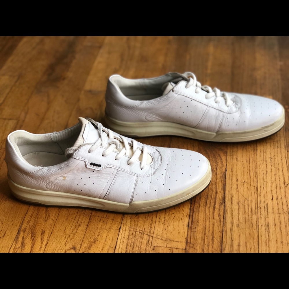 Men’s White leather Ecco shoes size 47/13